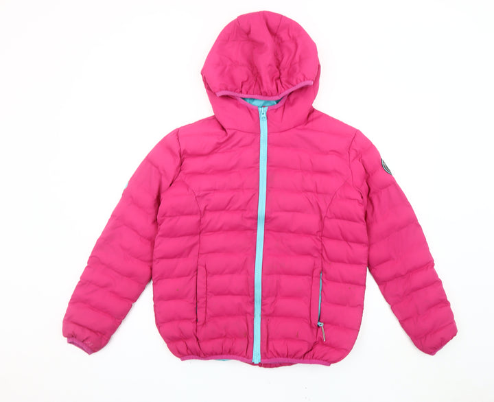 Surfanic Girls Pink 14 Years Hooded Puffer Jacket Winter Coat