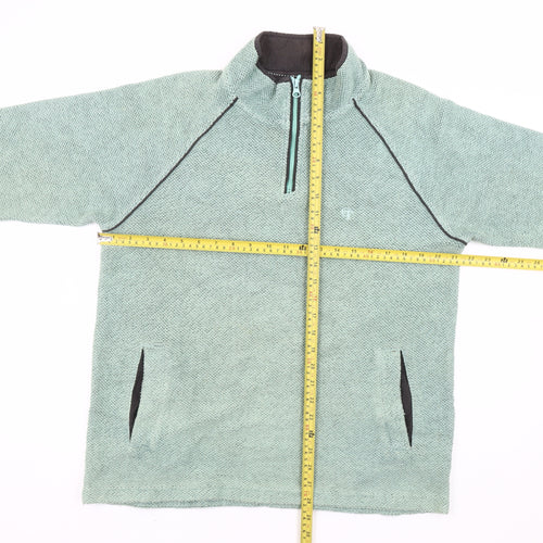 Cotton Traders Men’s Green Knit 1/4 Zip Pullover Sweatshirt M