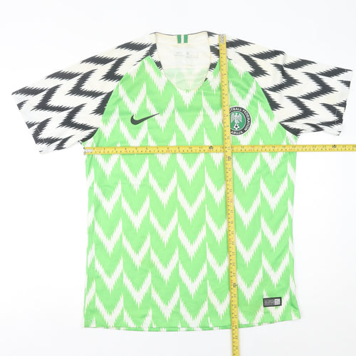 Nike Nigeria Men's Green Football Jersey M Athletic Fit Short Sleeve