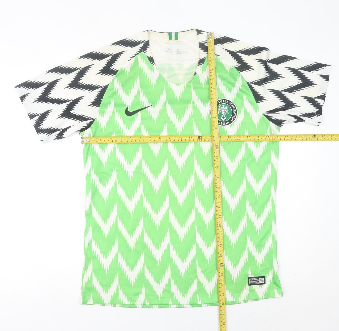 Nike Nigeria Men's Green Football Jersey M Athletic Fit Short Sleeve