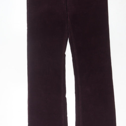 Next Women’s Purple Corduroy Bootcut Trousers Size 14 Tall