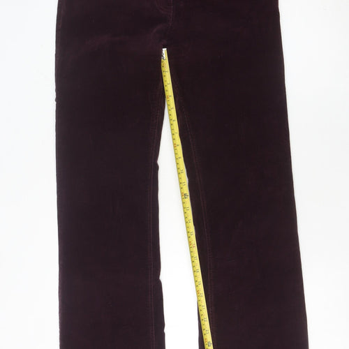 Next Women’s Purple Corduroy Bootcut Trousers Size 14 Tall