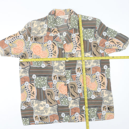 Essentials Bon Marché Women's Multicoloured Floral Button-Up Shirt Size 16