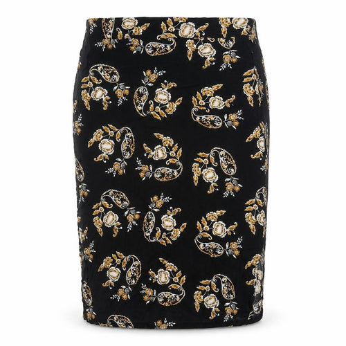 Dorothy Perkins Women’s Black Paisley High Rise Pencil Skirt UK 10
