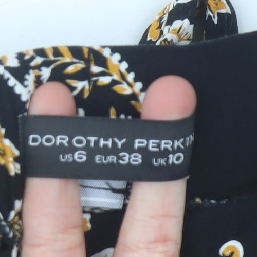 Dorothy Perkins Women’s Black Paisley High Rise Pencil Skirt UK 10