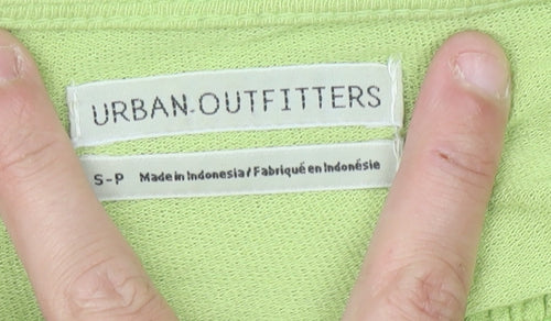 Urban Outfitters Women’s Green Cropped Puff Sleeve Blouse Size S