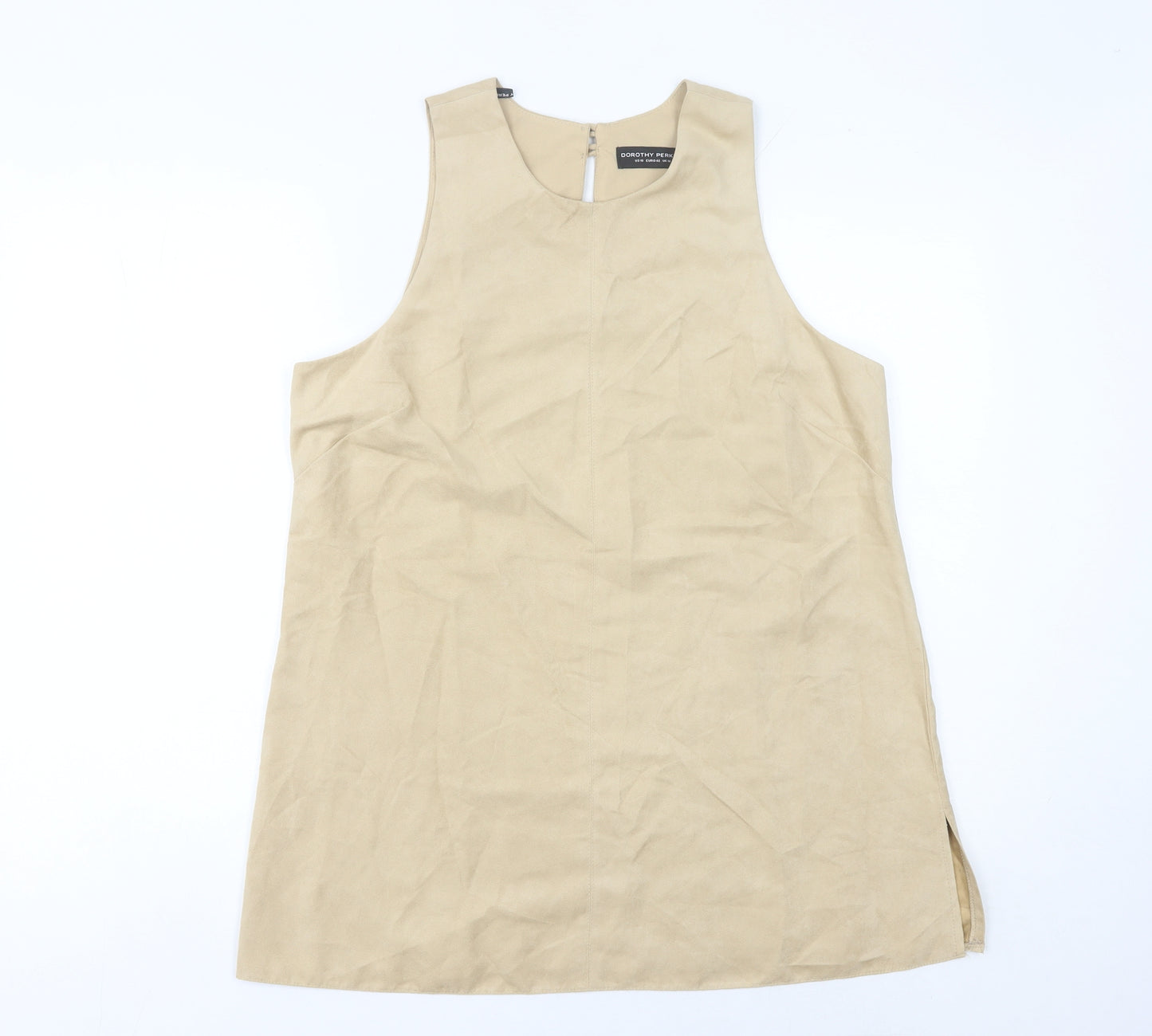 Dorothy Perkins Women’s Beige Size 14 Basic Sleeveless Tank Top