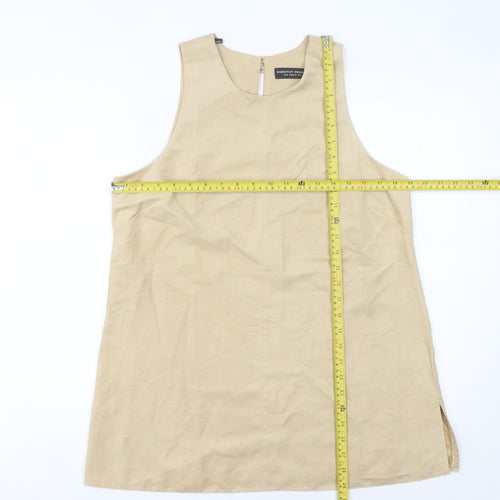 Dorothy Perkins Women’s Beige Size 14 Basic Sleeveless Tank Top