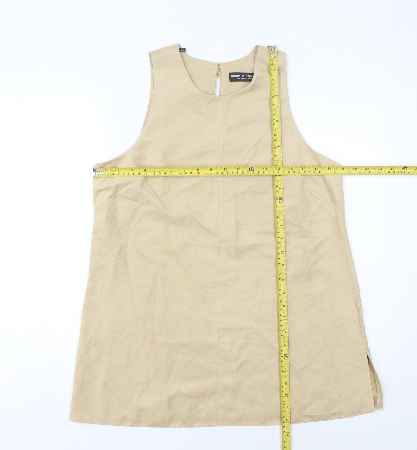Dorothy Perkins Women’s Beige Size 14 Basic Sleeveless Tank Top