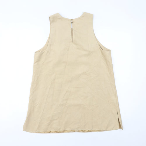 Dorothy Perkins Women’s Beige Size 14 Basic Sleeveless Tank Top