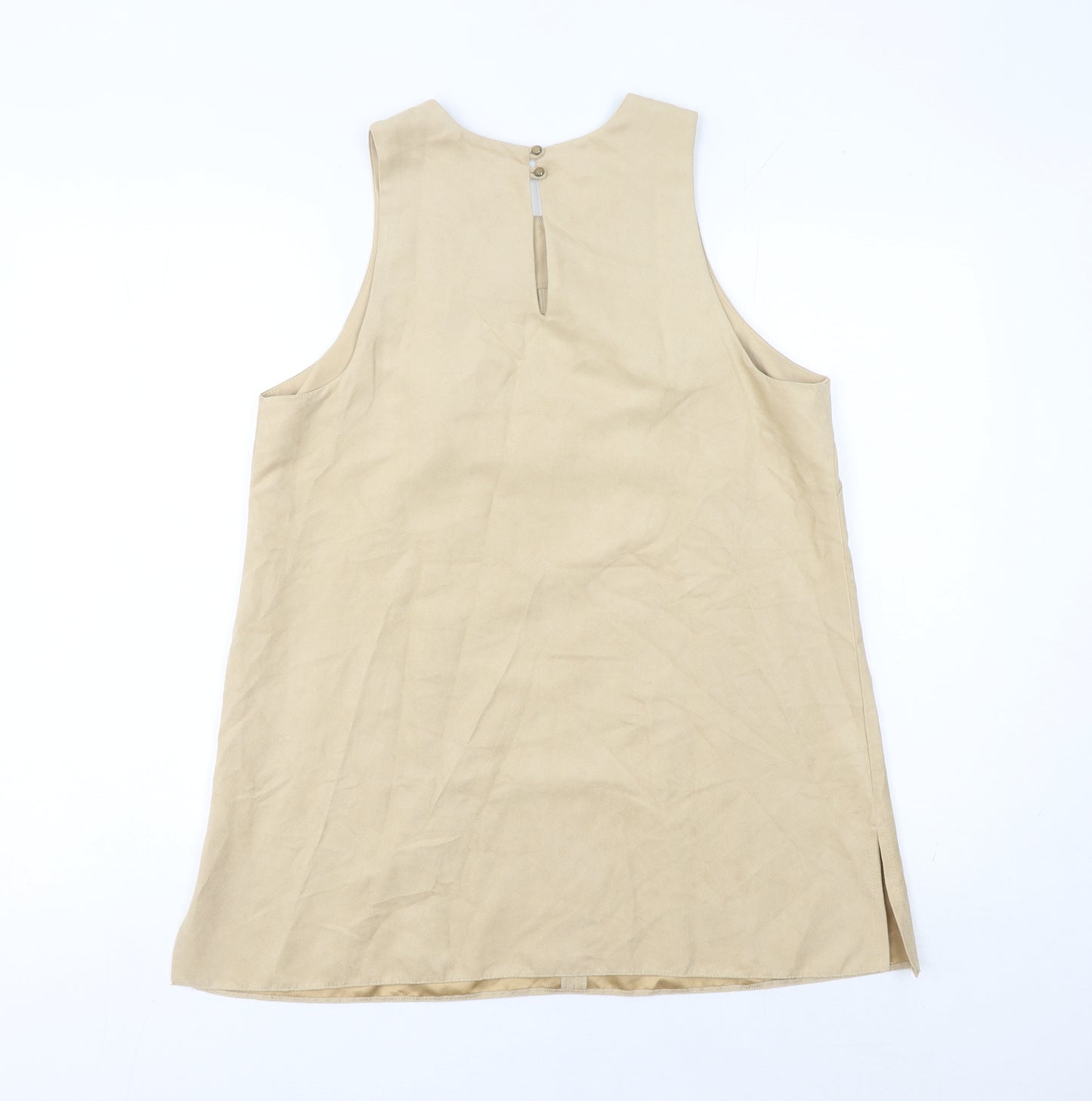 Dorothy Perkins Women’s Beige Size 14 Basic Sleeveless Tank Top