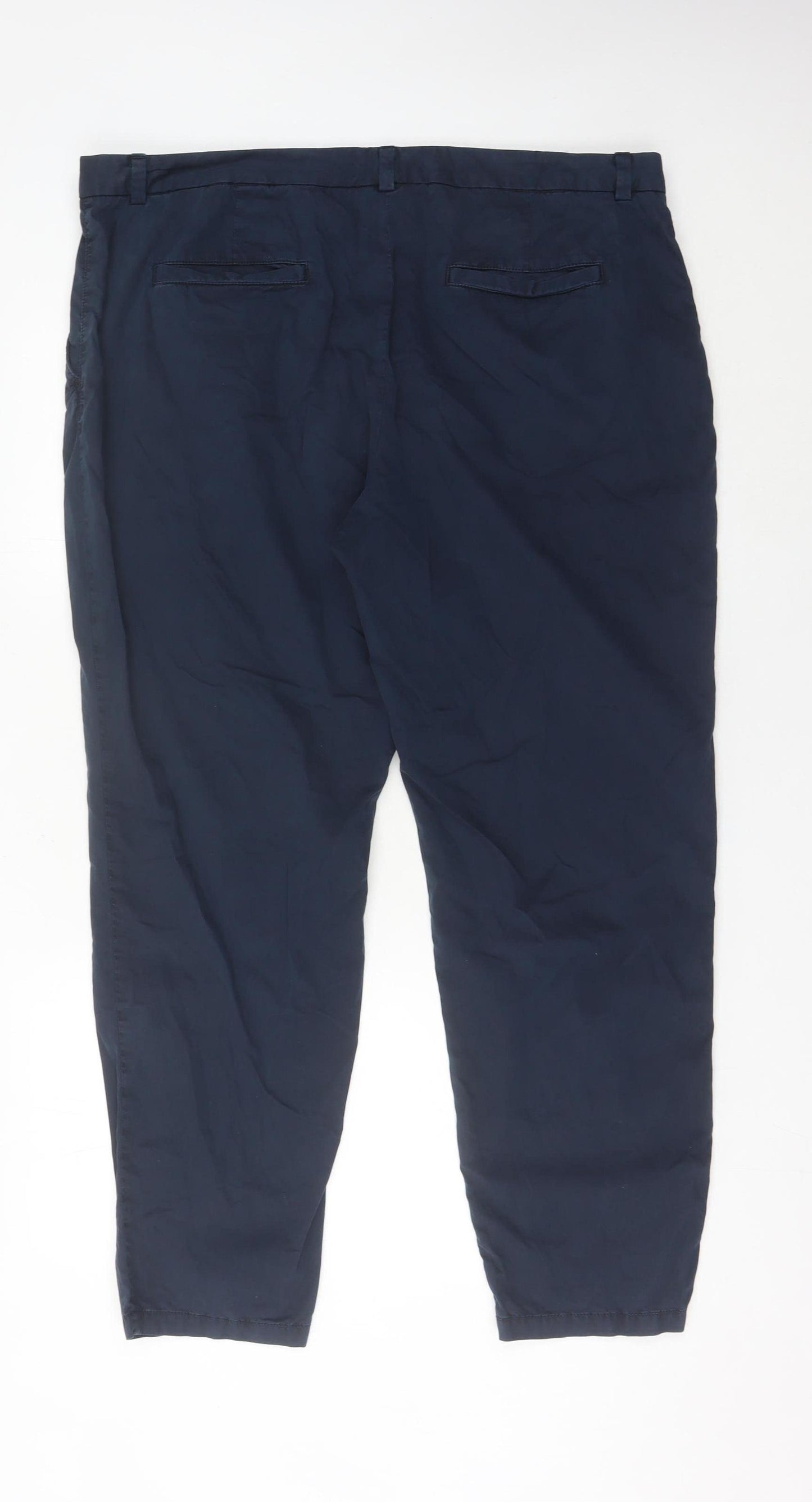 Marks and Spencer Women’s Blue Chino Trousers Size 20 Cotton