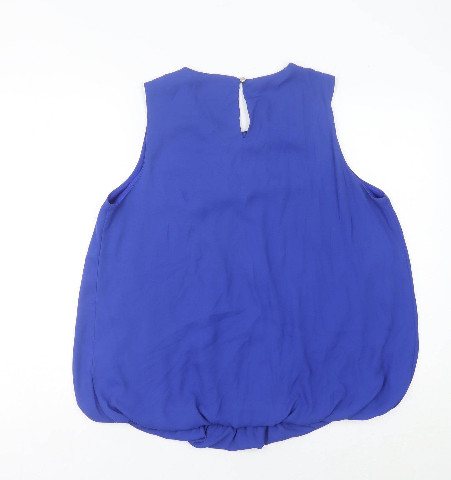 Dorothy Perkins Women’s Blue Beaded Sleeveless Chiffon Blouse UK 16