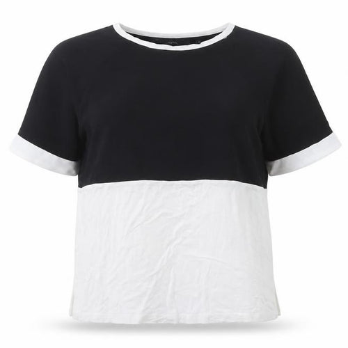 Next Women’s Black White Colourblock Jersey T-Shirt Size 8