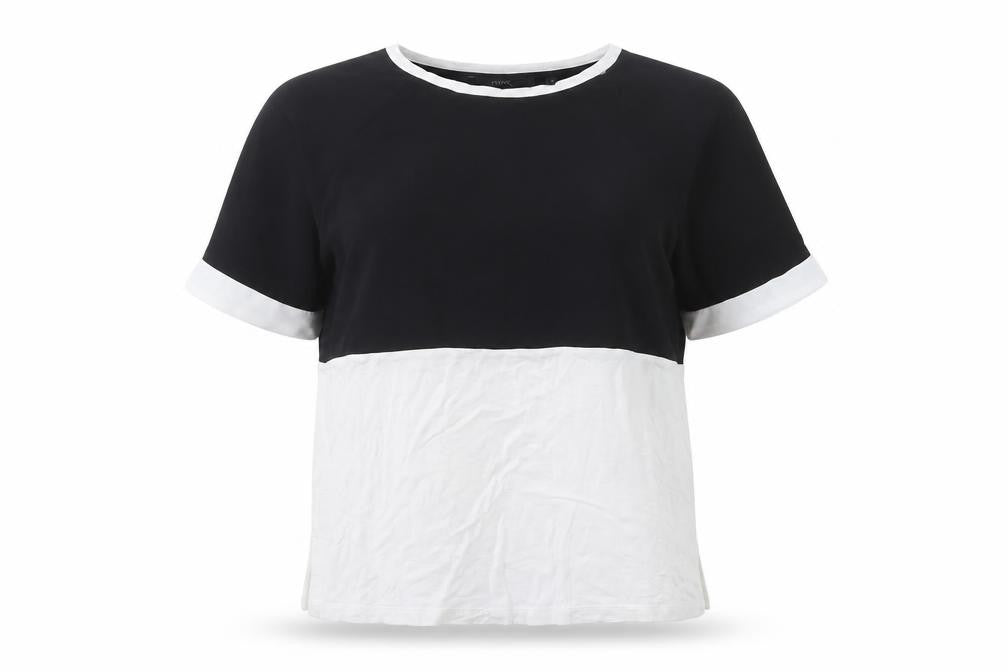 Next Women’s Black White Colourblock Jersey T-Shirt Size 8
