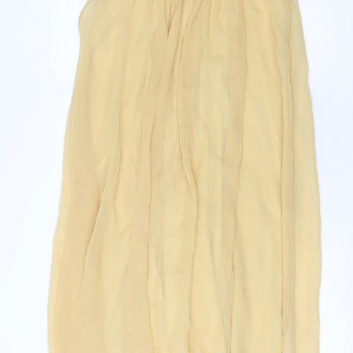 Dessy Collection Women’s Gold Size 14 Maxi Chiffon Formal Dress