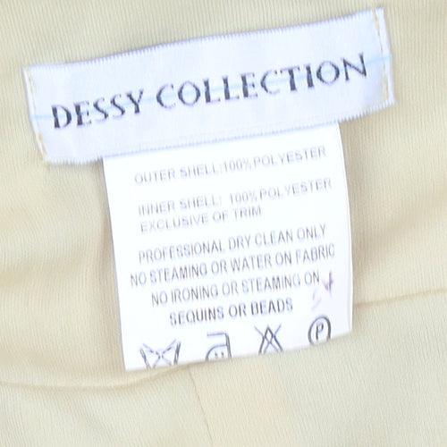 Dessy Collection Women’s Gold Size 14 Maxi Chiffon Formal Dress