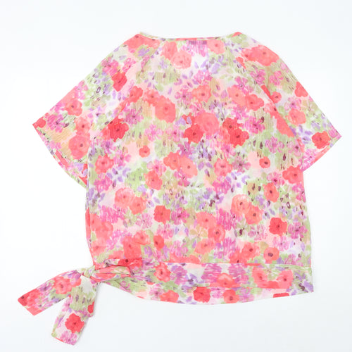 Klass Collection Women’s Multicoloured Floral Chiffon Blouse Size 16
