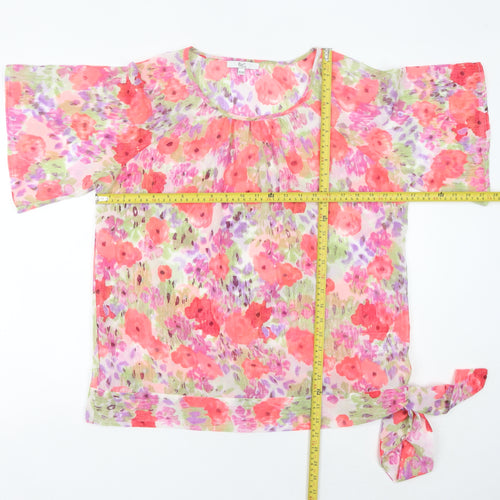 Klass Collection Women’s Multicoloured Floral Chiffon Blouse Size 16