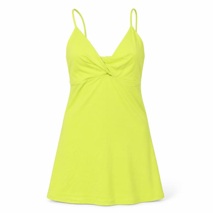 Pull&Bear Women's Yellow XS Slip Dress with Cut Out