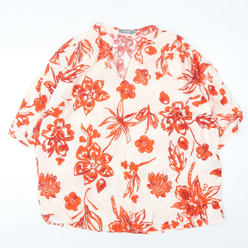 Principles Women’s Multicoloured Floral Tunic Blouse Size 18 V-Neck