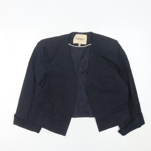 Havren Women's Blue Size 14 Short Blazer Jacket Shawl Lapel Workwear