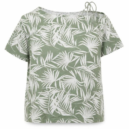 V by Very Women’s Green Tropical Floral Jersey T-Shirt Size 12