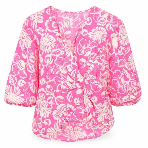 Marks and Spencer Women’s Pink Floral Wrap Blouse Size 6