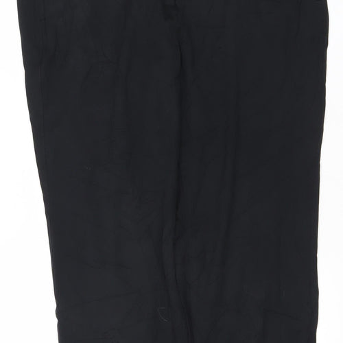 Marks and Spencer Men's Black 2XL Regular Fit Straight Trousers