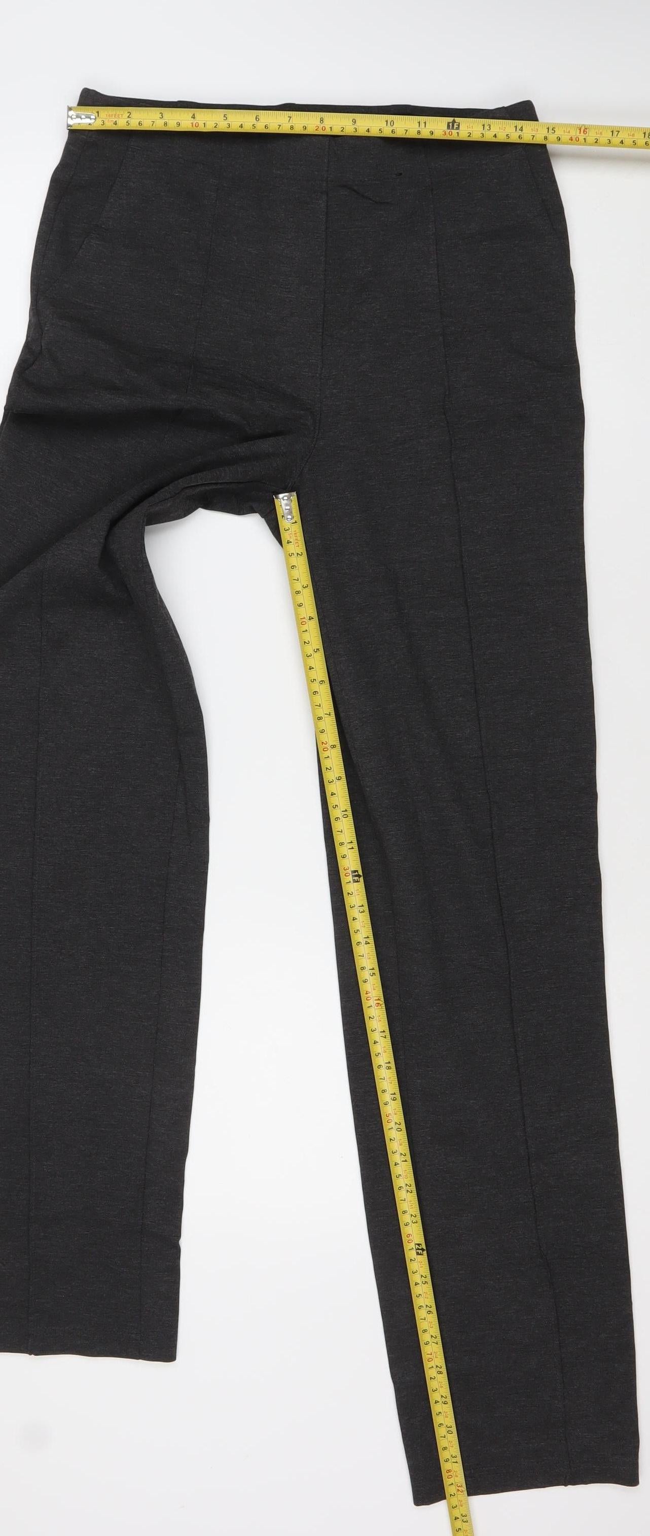 Marks and Spencer Women’s Black Straight Leg Trousers Size 12 Long