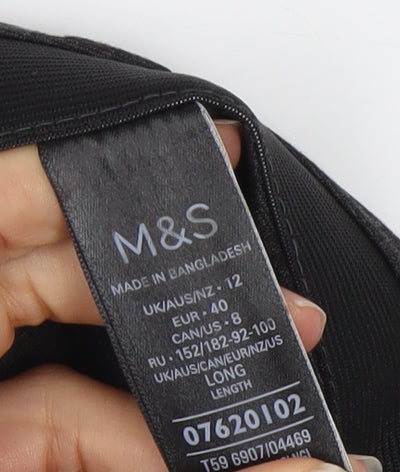 Marks and Spencer Women’s Black Straight Leg Trousers Size 12 Long