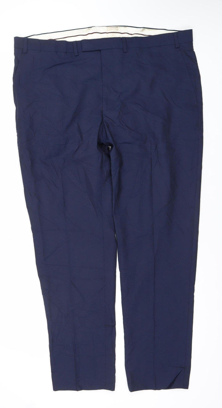 Marks and Spencer Men’s Blue 42R Wool Tailored Fit Dress Pants