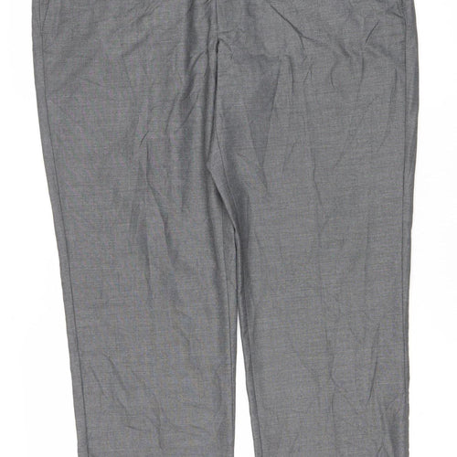 Marks and Spencer Men's Grey 38in Regular Fit Dress Trousers