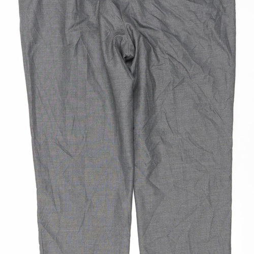 Marks and Spencer Men's Grey 38in Regular Fit Dress Trousers