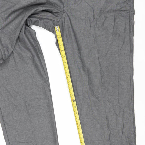 Marks and Spencer Men's Grey 38in Regular Fit Dress Trousers