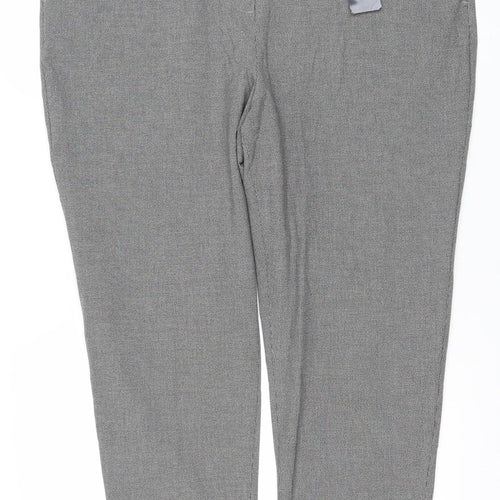 Marks and Spencer Women’s Grey Check Dress Pants Size 20 Regular Stretch Workwear