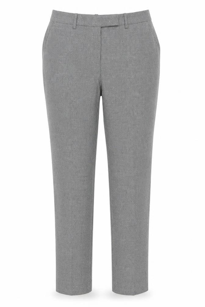 Marks and Spencer Women Grey Check Tall Size 10 Dress Pants Stretch
