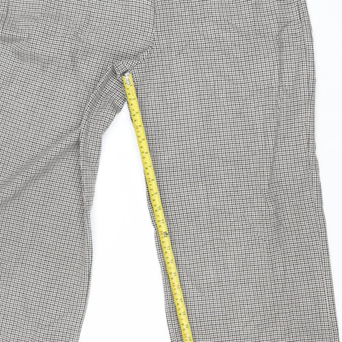 Marks and Spencer Women’s Black Check Wide-Leg Trousers Size 20 Plus