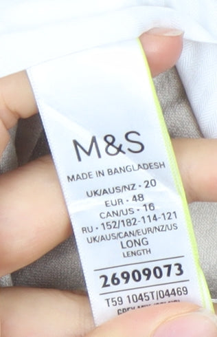 Marks and Spencer Women’s Black Check Wide-Leg Trousers Size 20 Plus