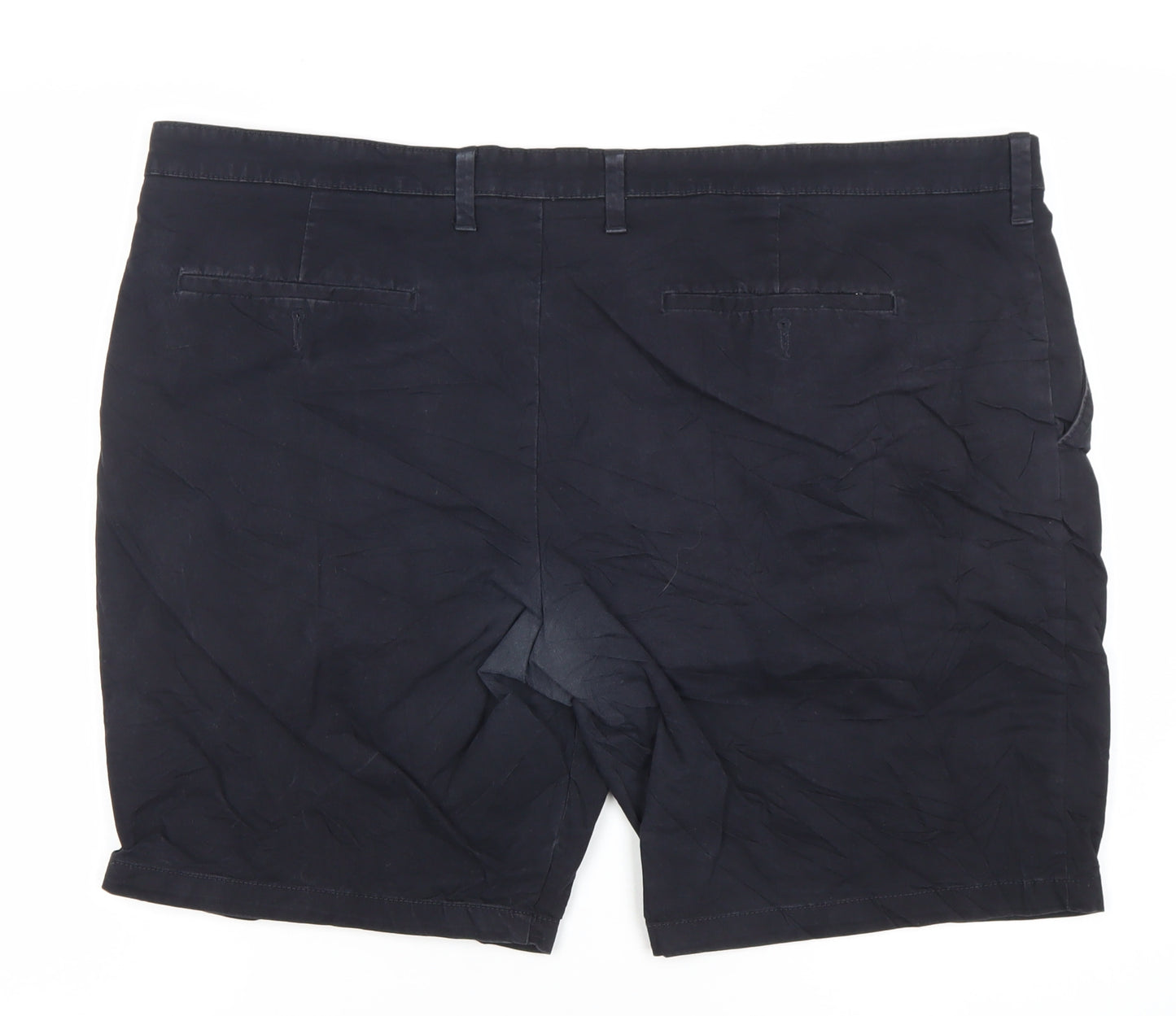 Marks and Spencer Men's Blue Regular Fit Chino Shorts Size 44