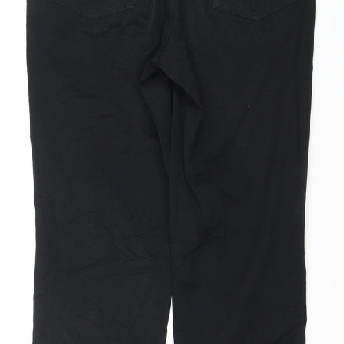 Tom Wolfe Men's Black 34in Polyester Viscose Trousers
