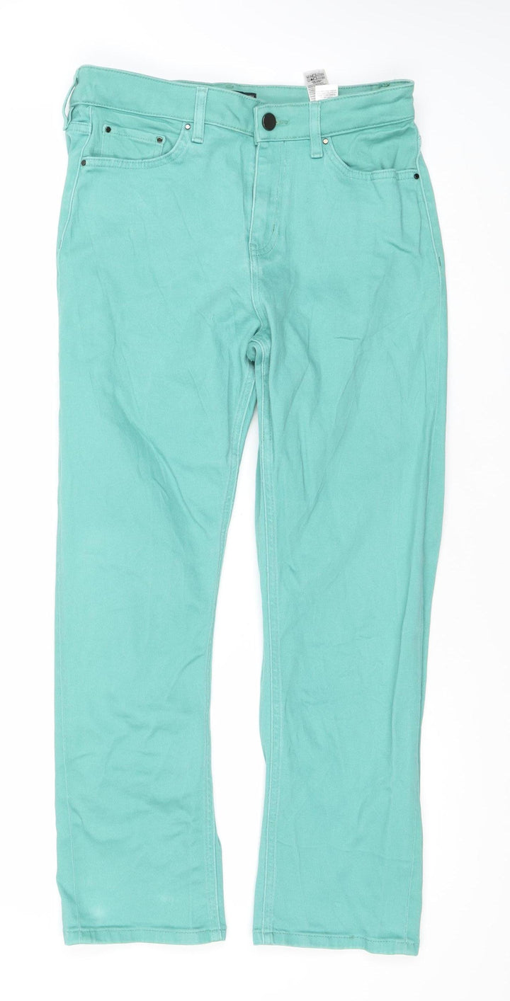 Marks and Spencer Women’s Green Straight Jeans Size 6 Petite Stretch