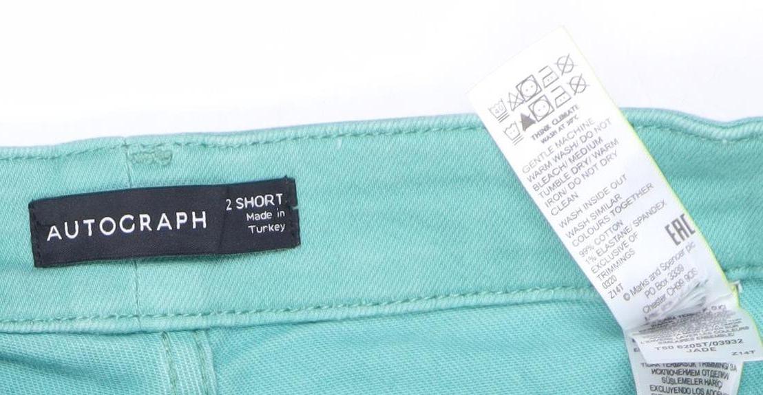 Marks and Spencer Women’s Green Straight Jeans Size 6 Petite Stretch