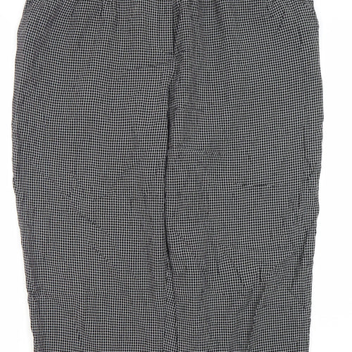 Mango Women’s Black Check Dress Pants Size 14 Straight Leg Workwear