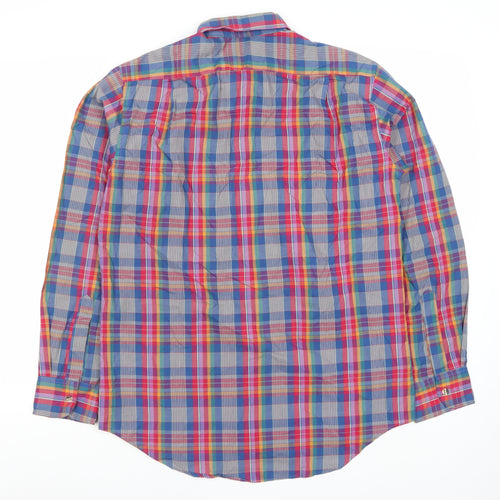 Honors Men's Multicoloured Plaid Long Sleeve Cotton Blend Dress Shirt M