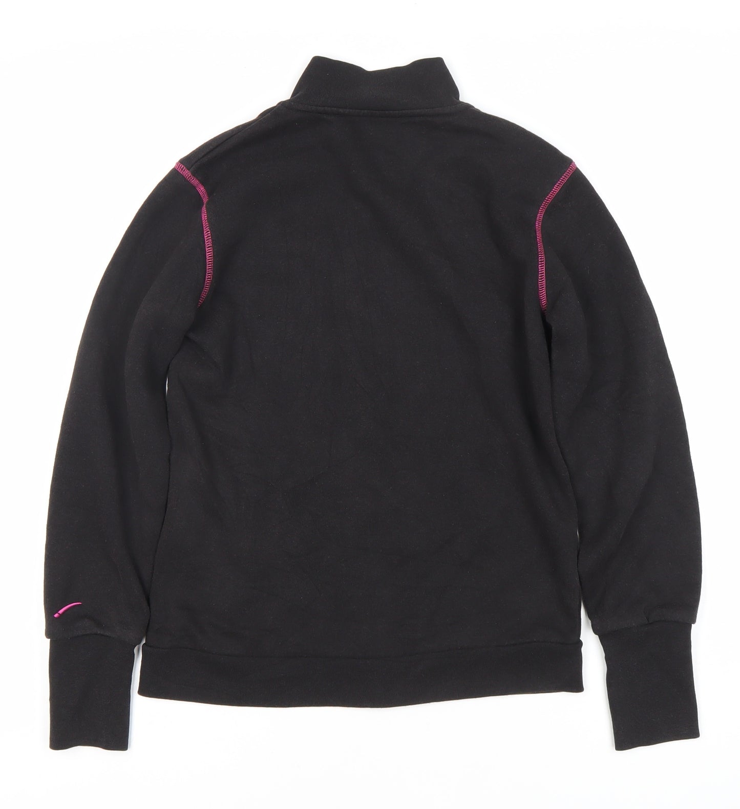 LA Gear Girls Black Full Zip Fleece Sweatshirt 11-12 Years High Neck