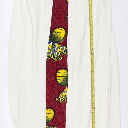 Boohoo Womens White Strapless Bodycon Midi Dress M Party Cocktail