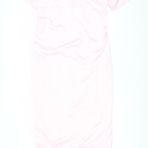 Boohoo Women’s Pink Size 14 Long Bodycon Dress Wedding Party