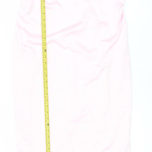 Boohoo Women’s Pink Size 14 Long Bodycon Dress Wedding Party