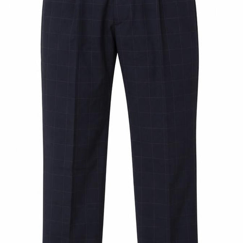 Jaeger Men's Black Check Wool Pleated Dress Pants 40in Classic Fit